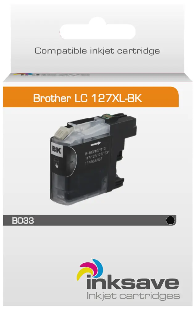 Inksave Brother LC 127 BK