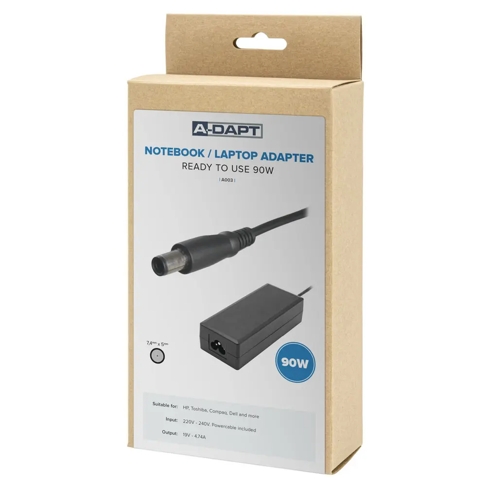 Laptop power supply with original plug including HP-Toshiba