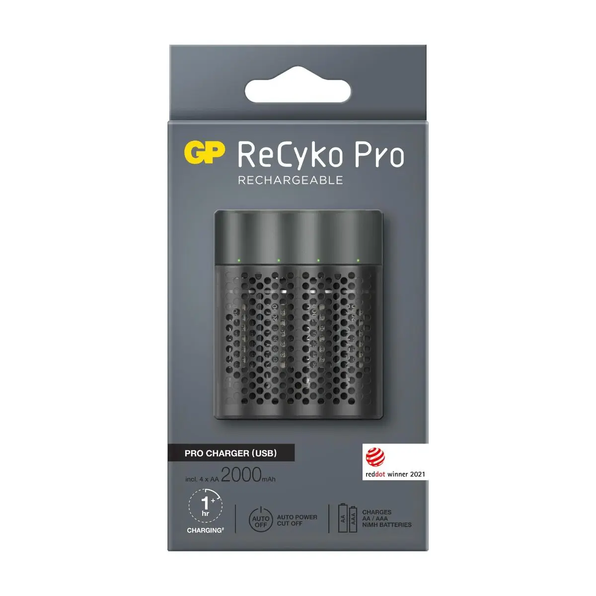 USB batterijlader GP P461 4 x ReCyko Pro AA 2000 mAh