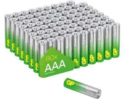 AAA GP Alcalinas Super 1,5V 80 unidades