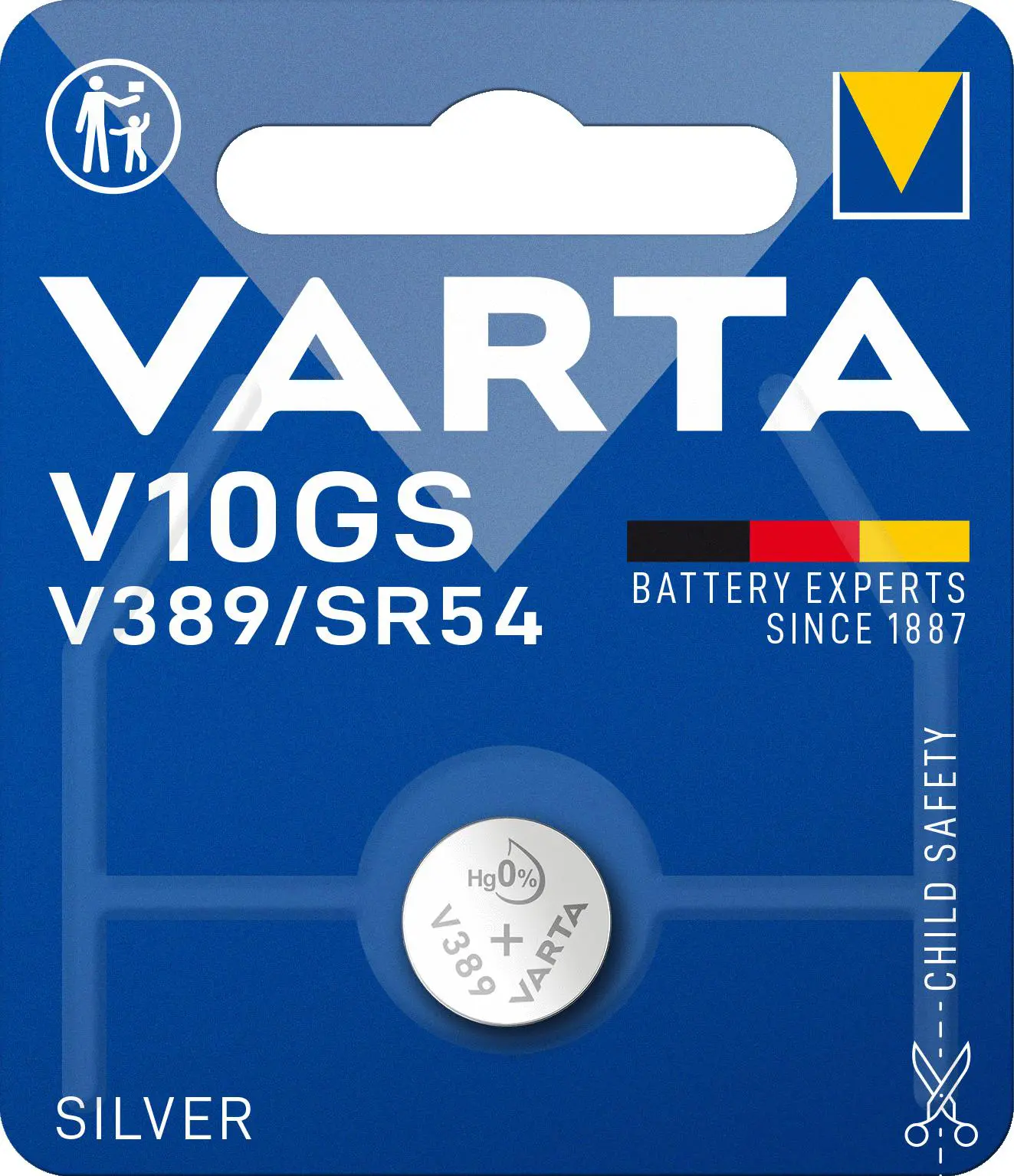 Varta V10GS / V389 / SR54 Silver Blister 1