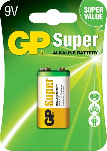 9V battery GP Alkaline Super 1.5V (1pc)