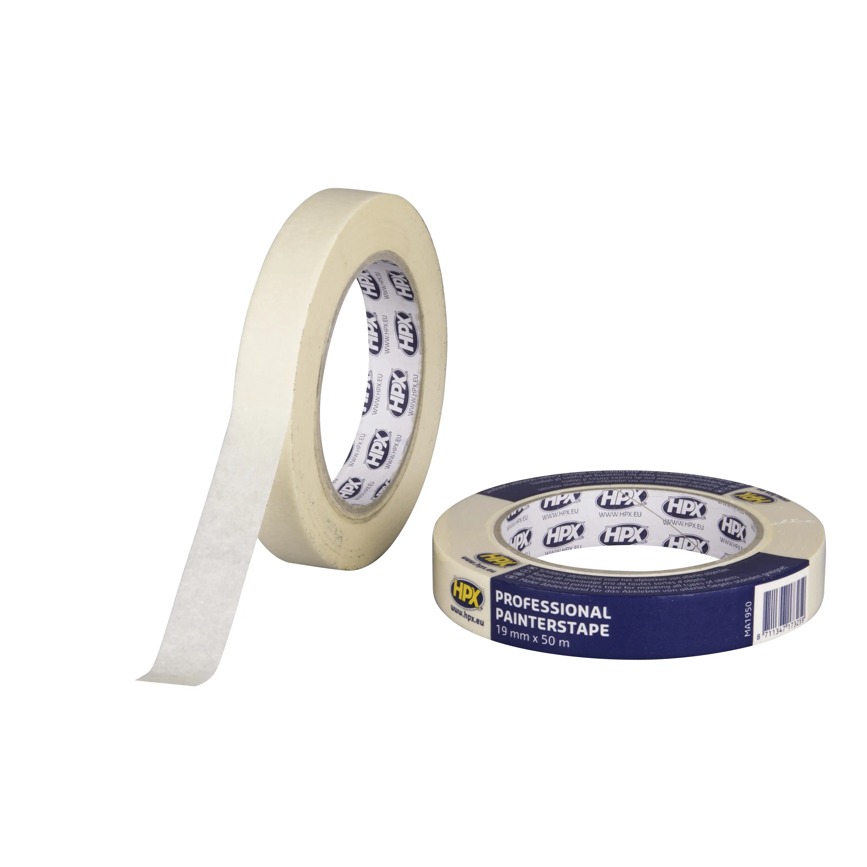 Afneembare tape 60°C - cremewit 19mm x 50m
