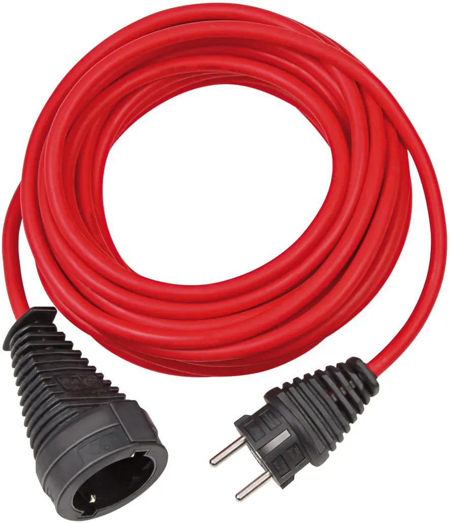 Verlängerungskabel 10 Meter rot 3 x 1,5 mm² IP20 FR