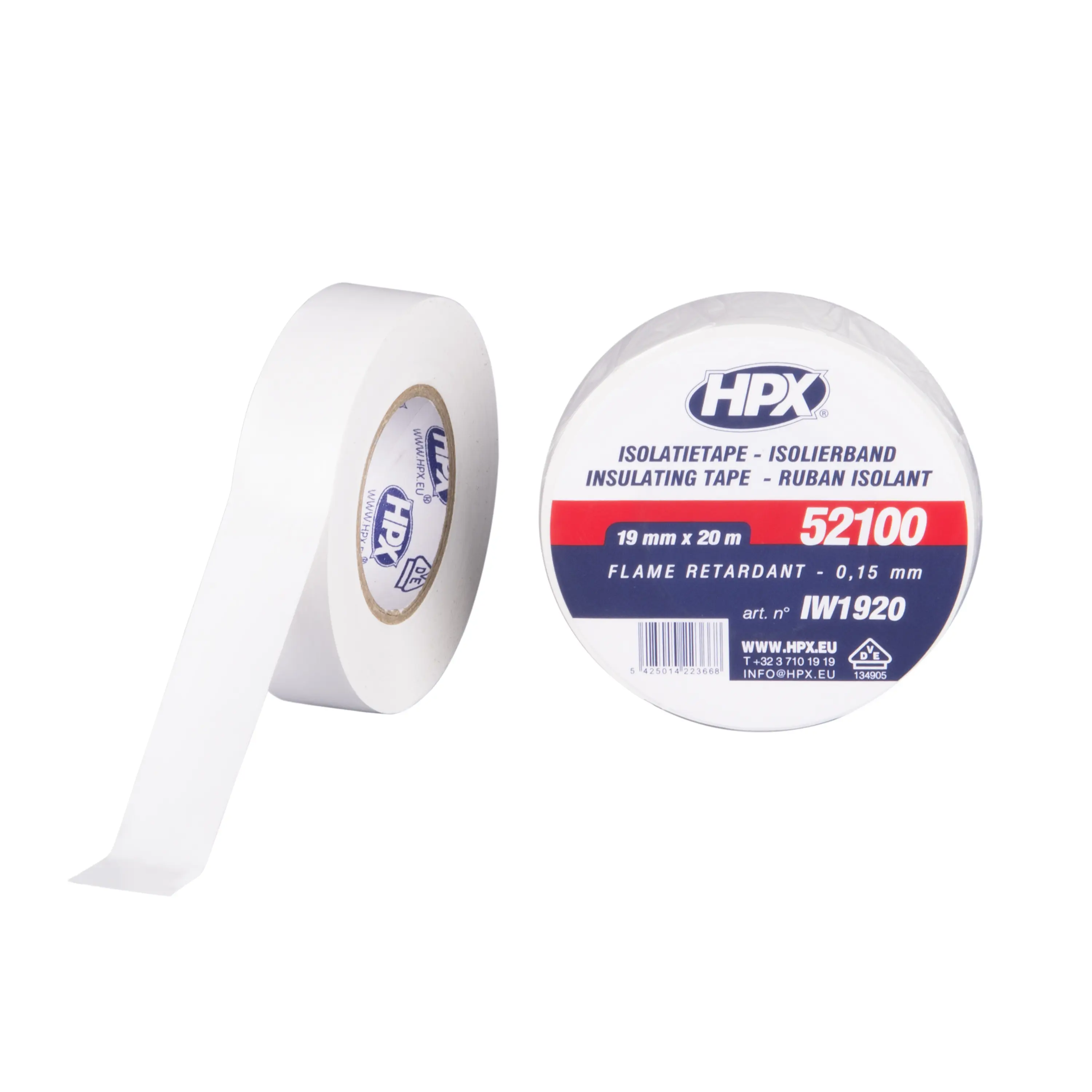 PVC insulation tape VDE - white 19mm x 20m
