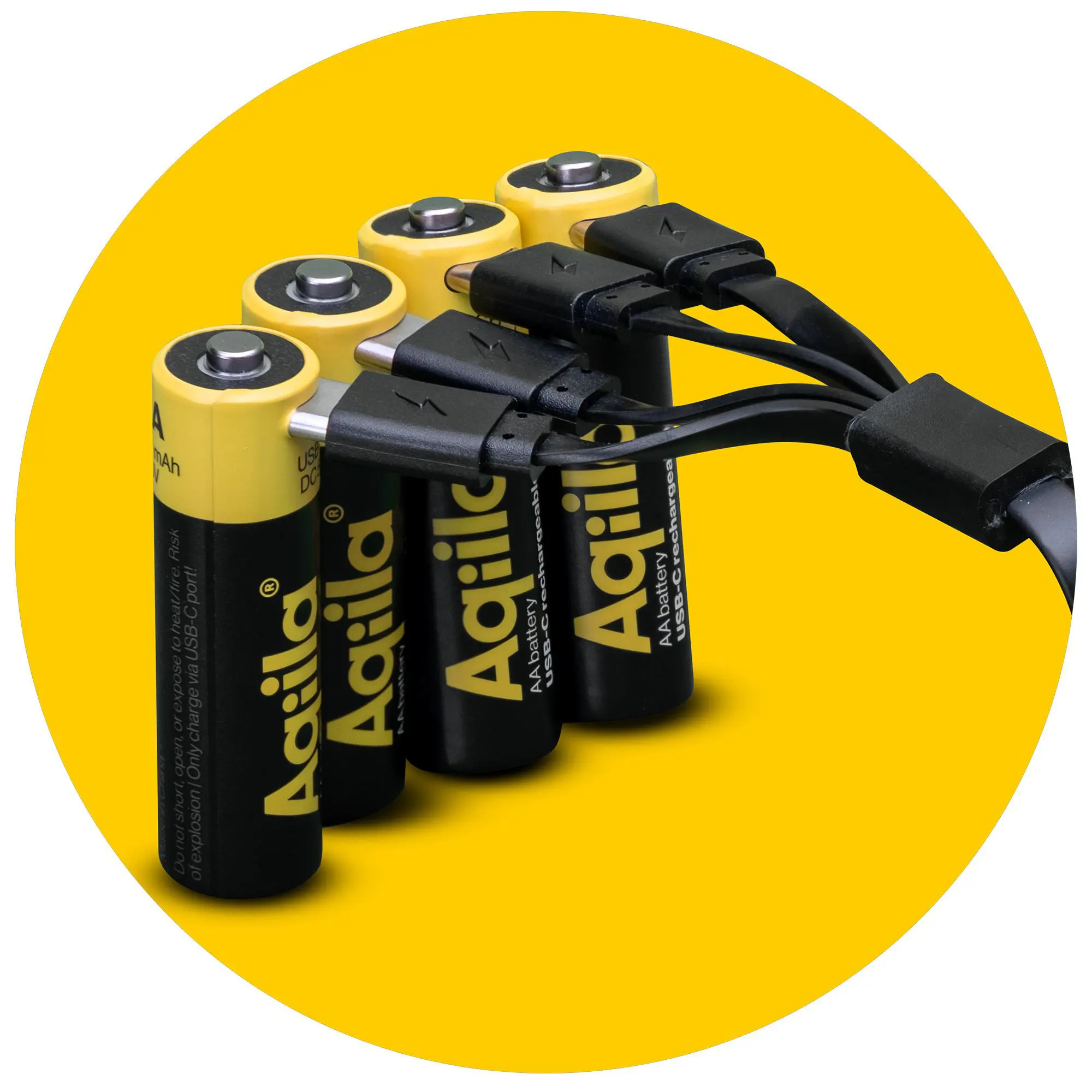 Aqiila AA Rechargeable Battery Aqiila USB-C 2000 mAh Li-Ion 1.5V, 4-pack