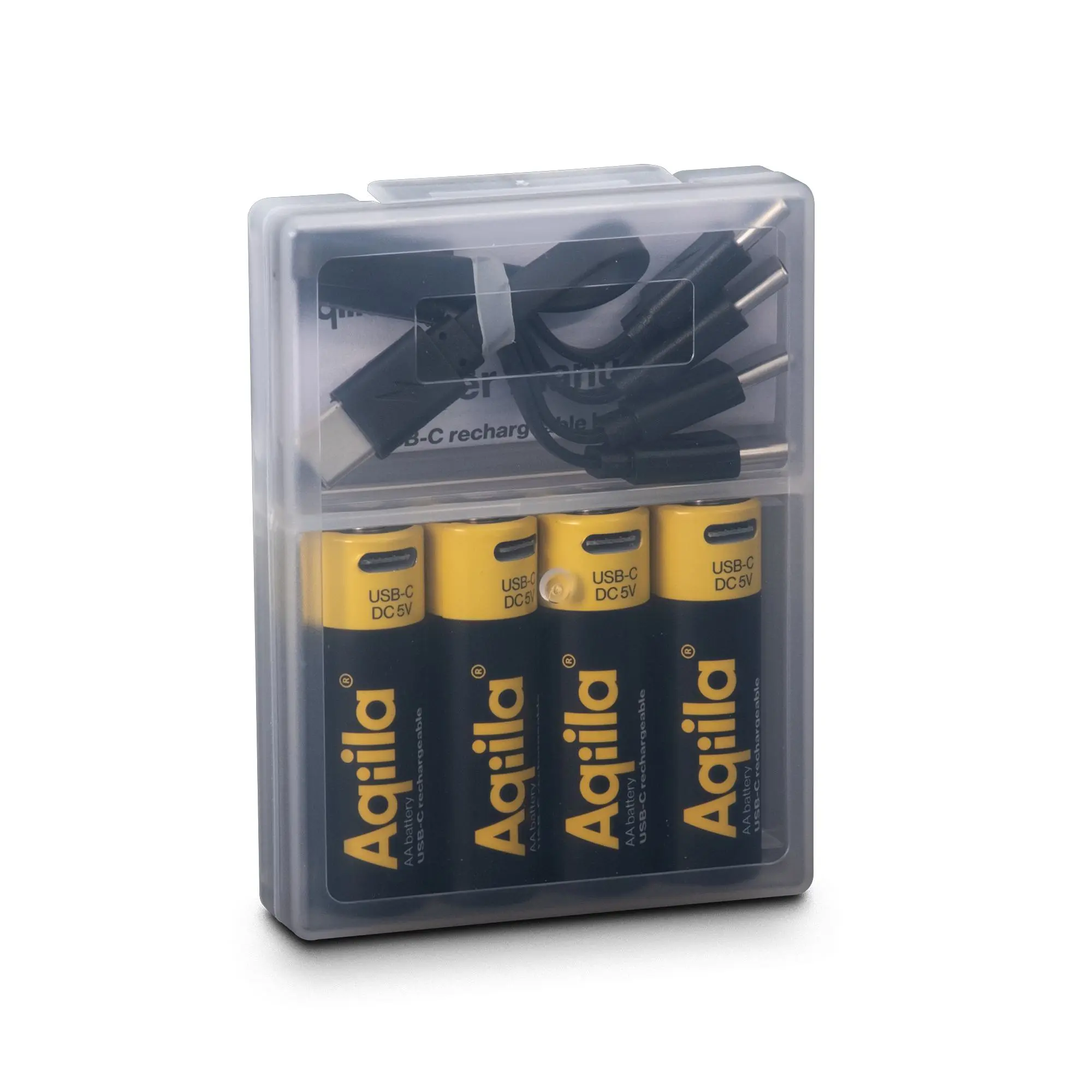 Aqiila AA Rechargeable Battery Aqiila USB-C 2000 mAh Li-Ion 1.5V, 4-pack