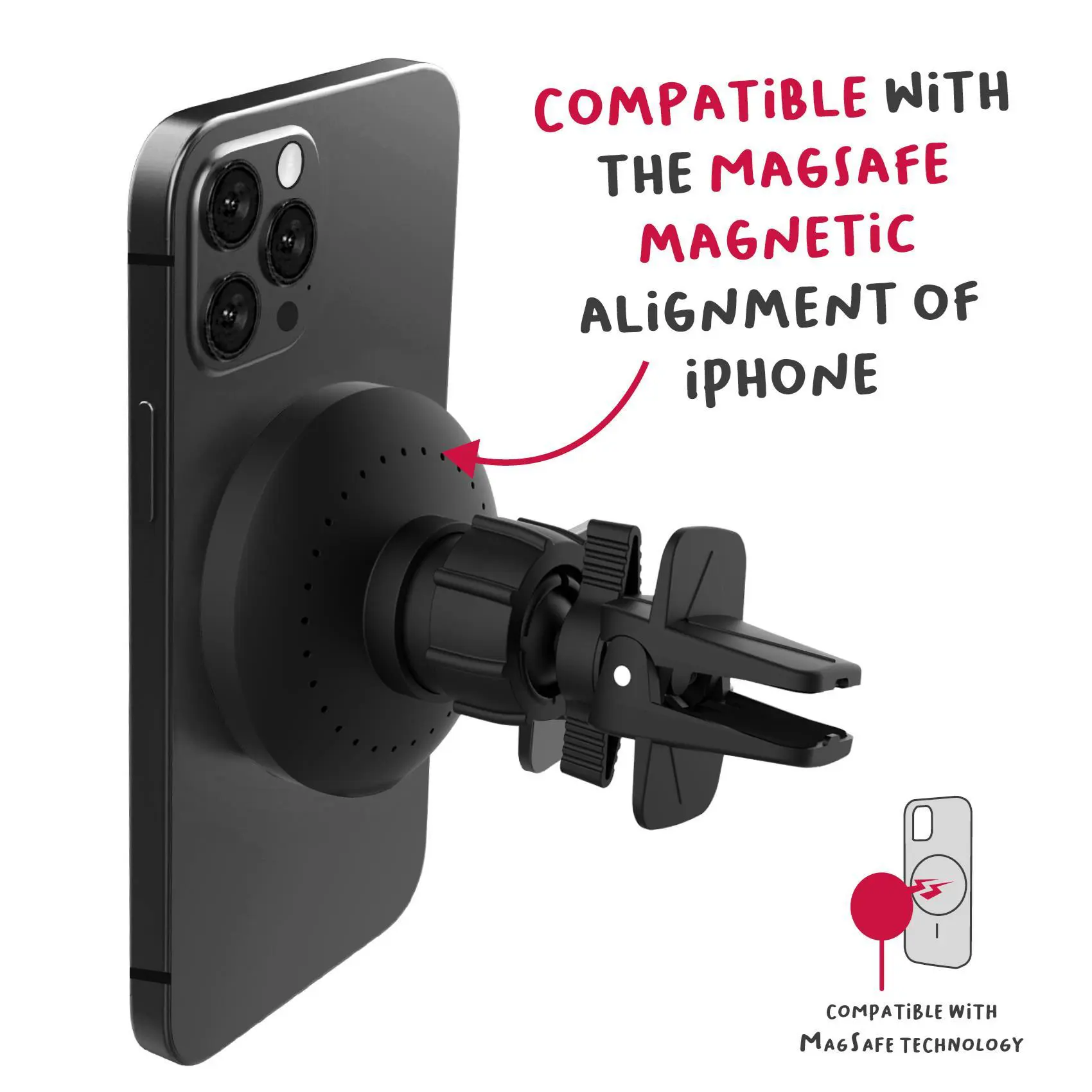 Soporte para teléfono MagSafe Magnetic Air Vent 15W Charging