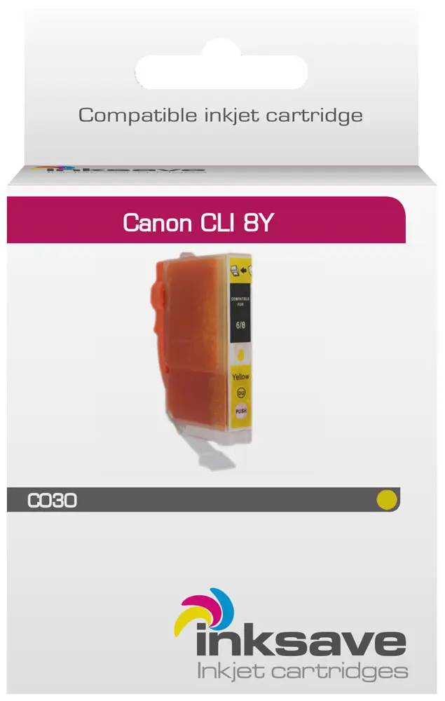 Inksave replacement for Canon CLI 8 & BCI 6 Y