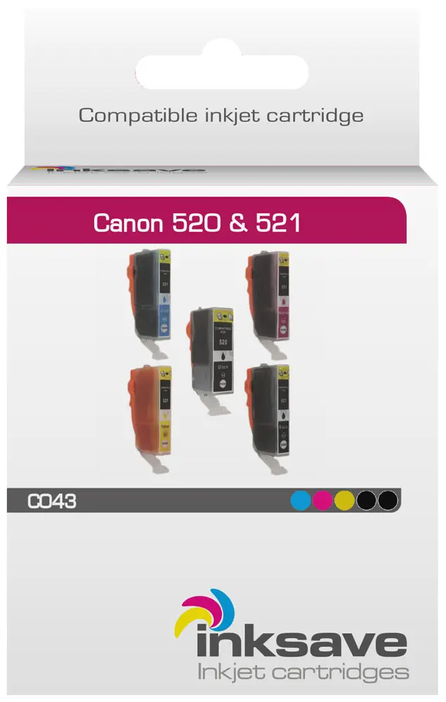 Inksave Canon PGI 520 & CLI 521 Multipack