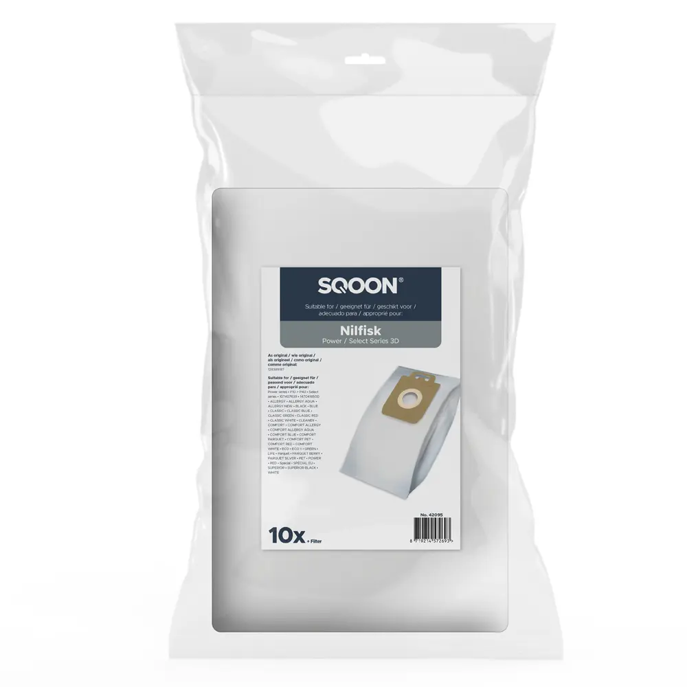 SQOON Stofzuigerzakken geschikt voor Nilfisk Power/Select Series 3-D
