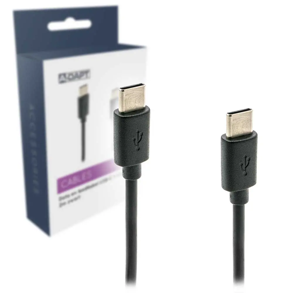 Data and charging cable USB-C > USB-C 2m black