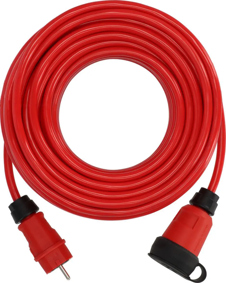Professional Verlängerungskabel 25 Meter rot 3 x 1,5 mm² PUR Kabel IP44 FR