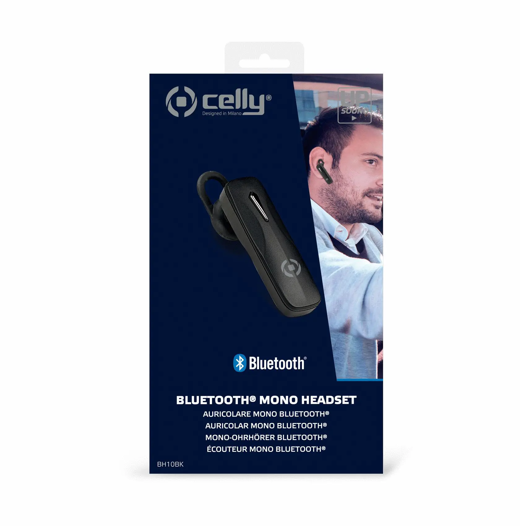 Bluetooth Mono Headset Zwart