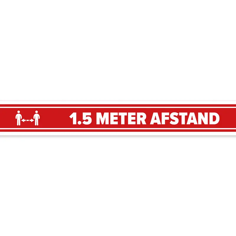 Window / Floor sticker strip red "Keep distance"