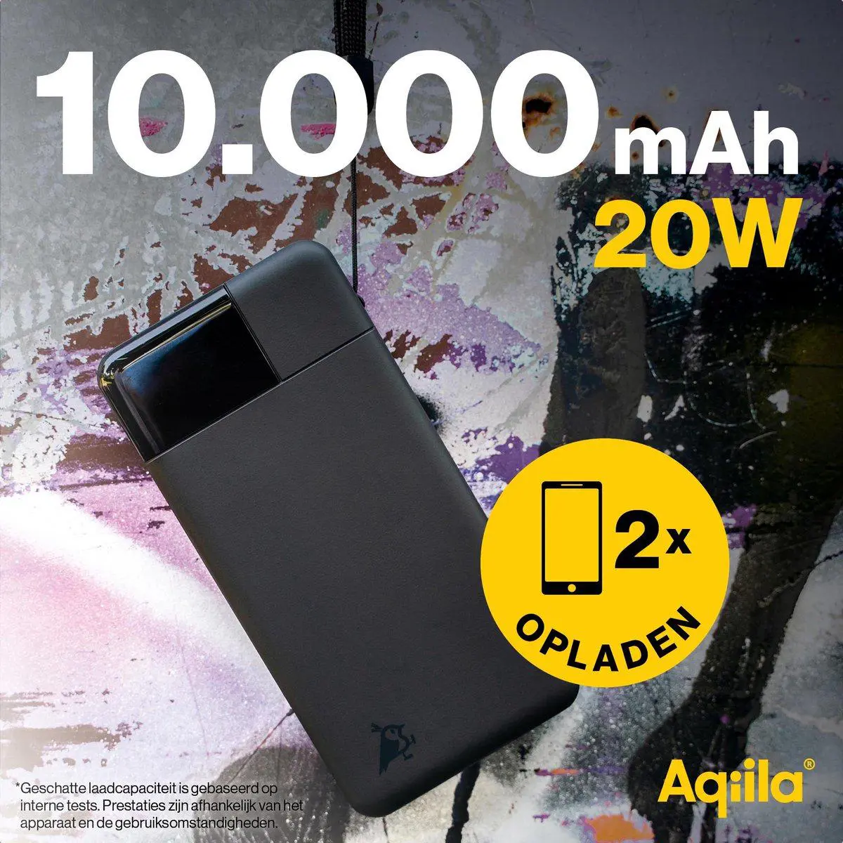 Aqiila Powerbird B10 Powerbank 20W zwart 10.000 mAh 