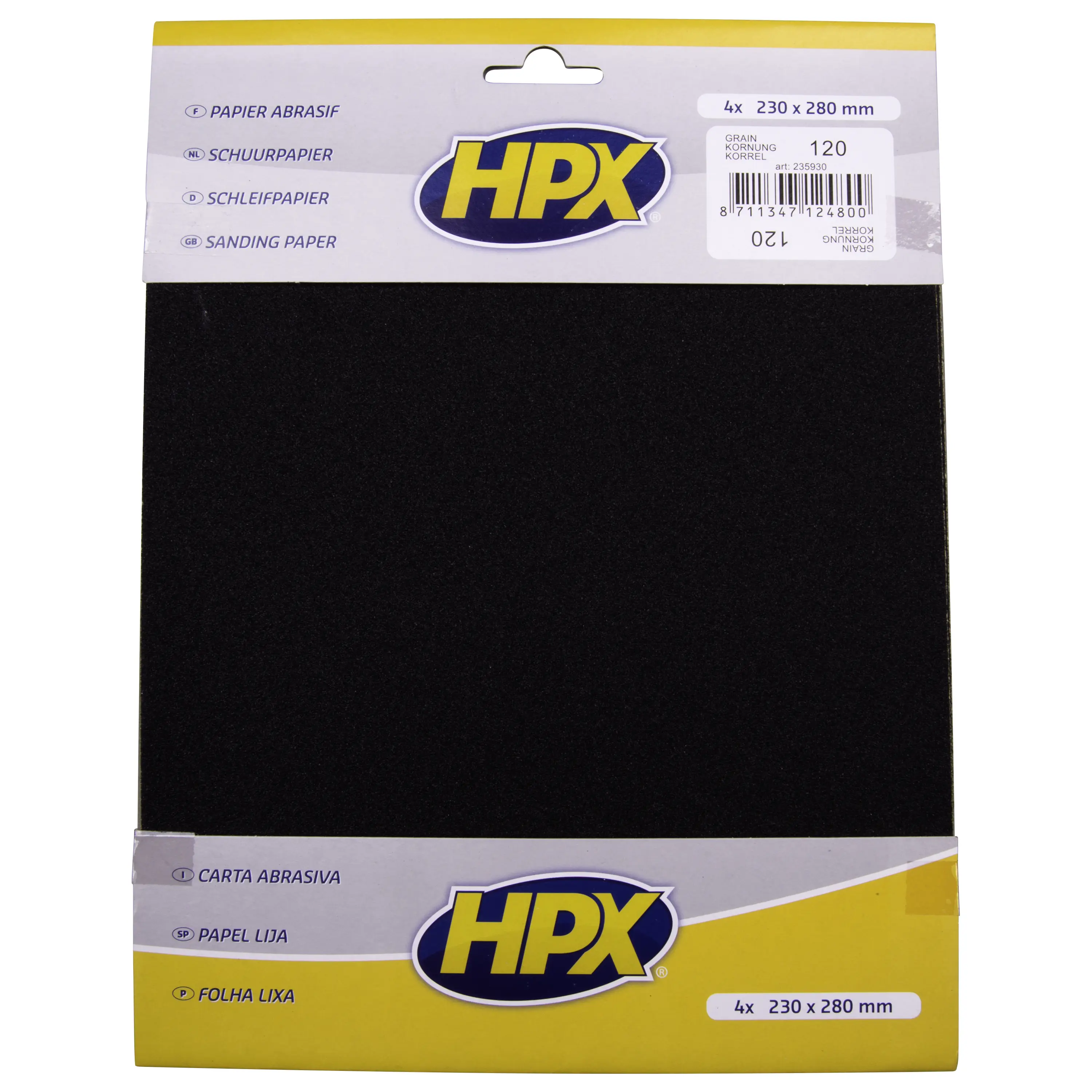 Sandpaper P120 x 4