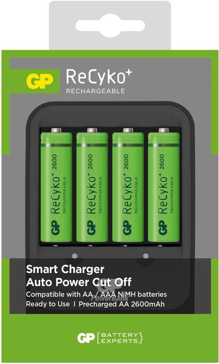 Plug-in battery charger GP PB570 4x ReCyko + AA 2600 mAh