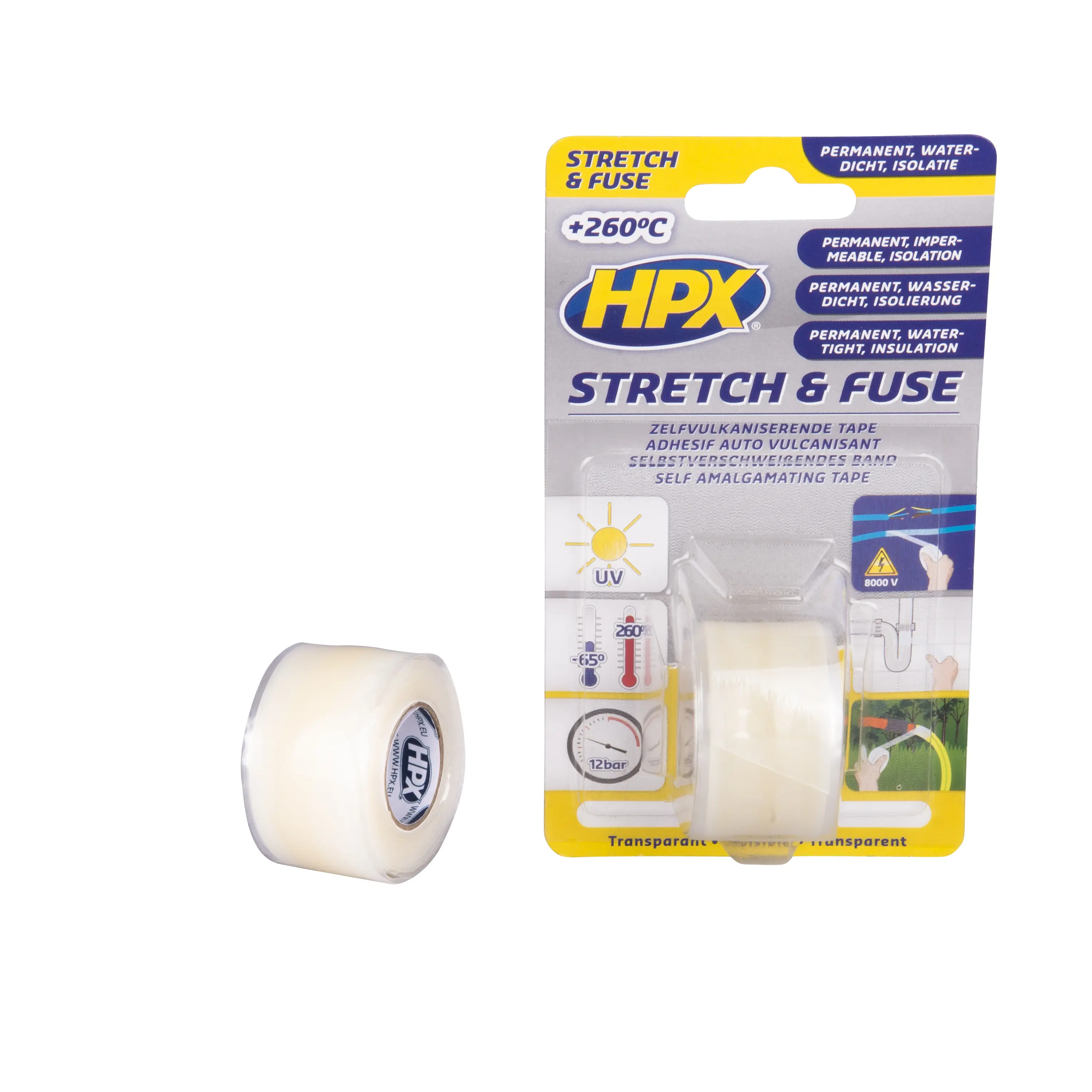Stretch & Fuse self vulcanising tape - transparent 25mm x 1.80m