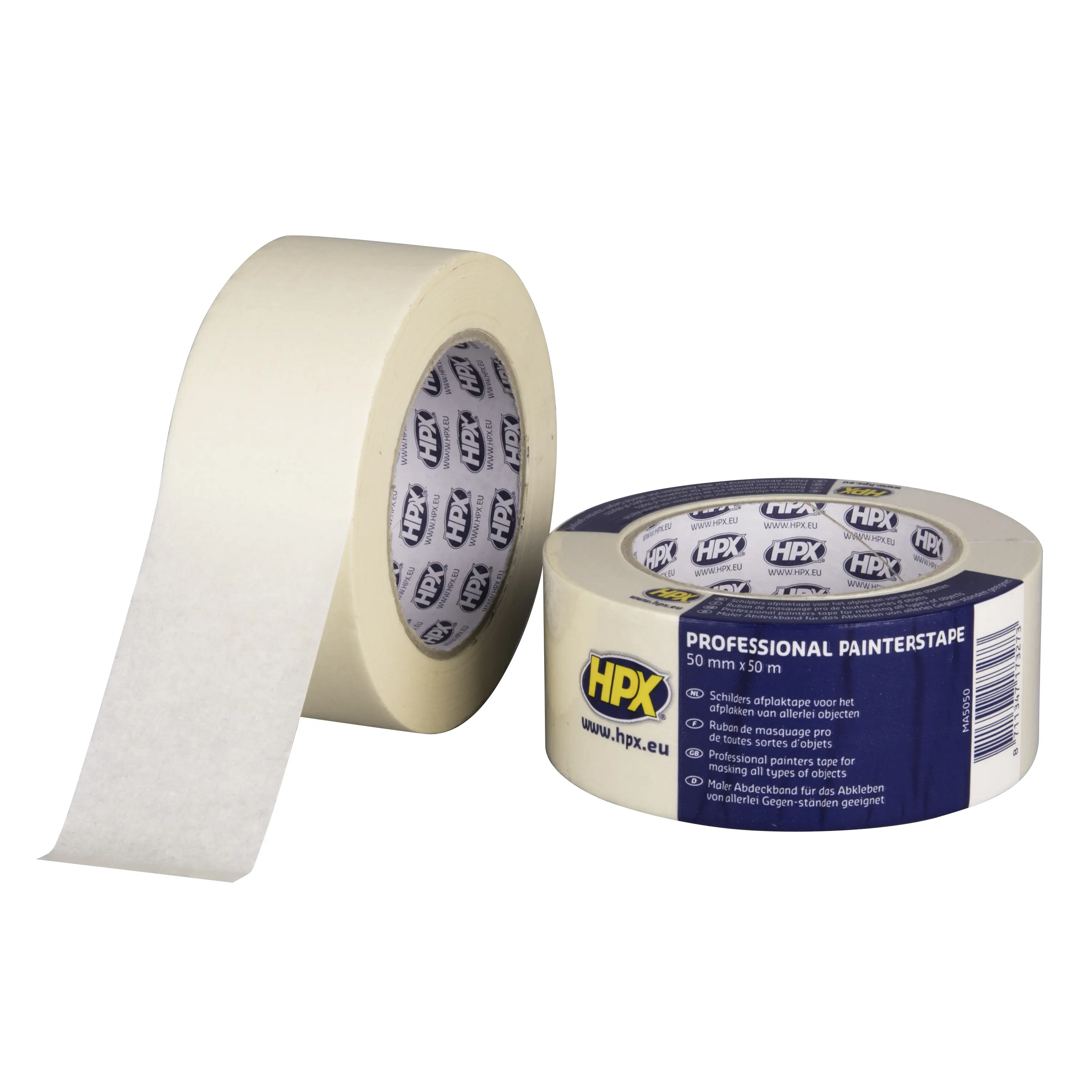 Afneembare tape 60 graden wit 50mm x 50m