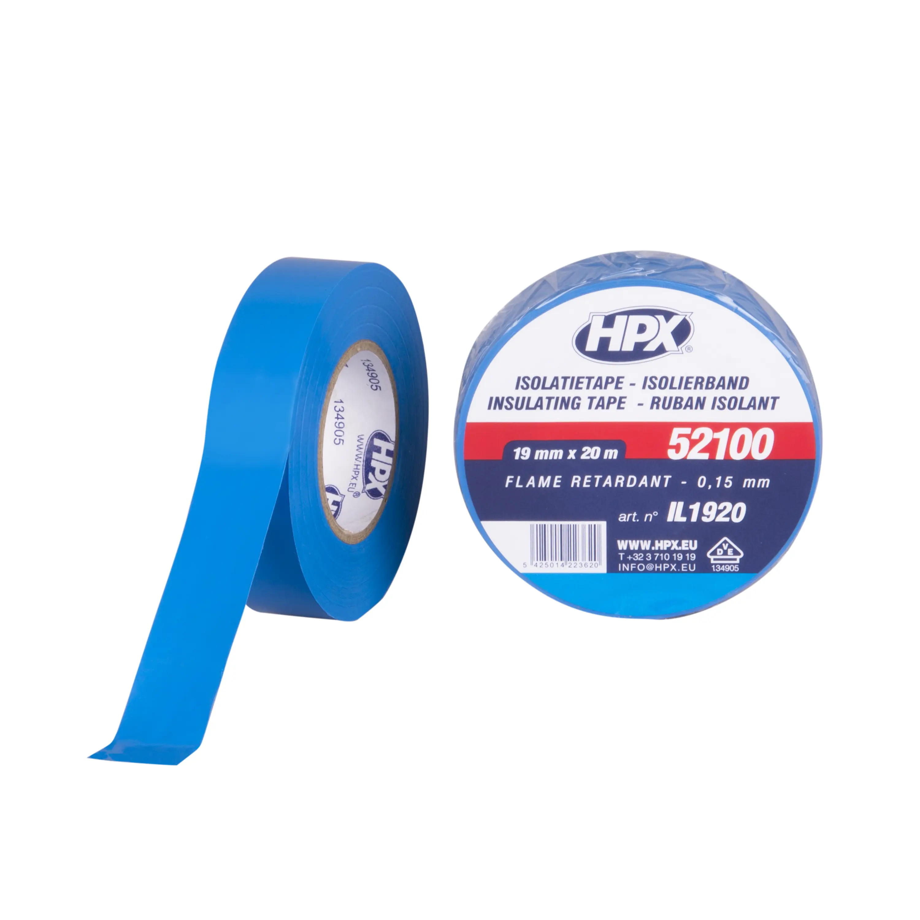 PVC insulation tape VDE - blue 19mm x 20m