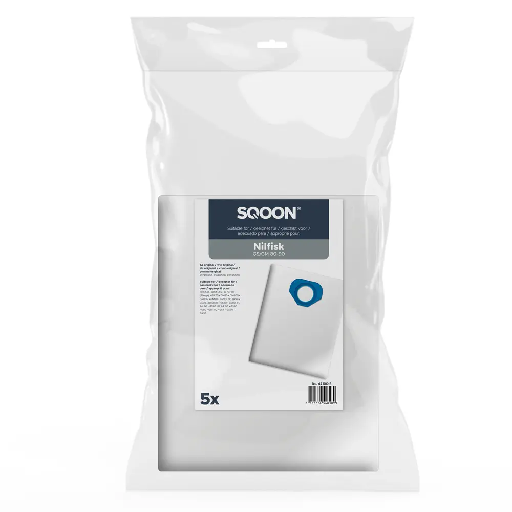 SQOON Vacuum cleaner bags suitable for Nilfisk GM80 / GM90