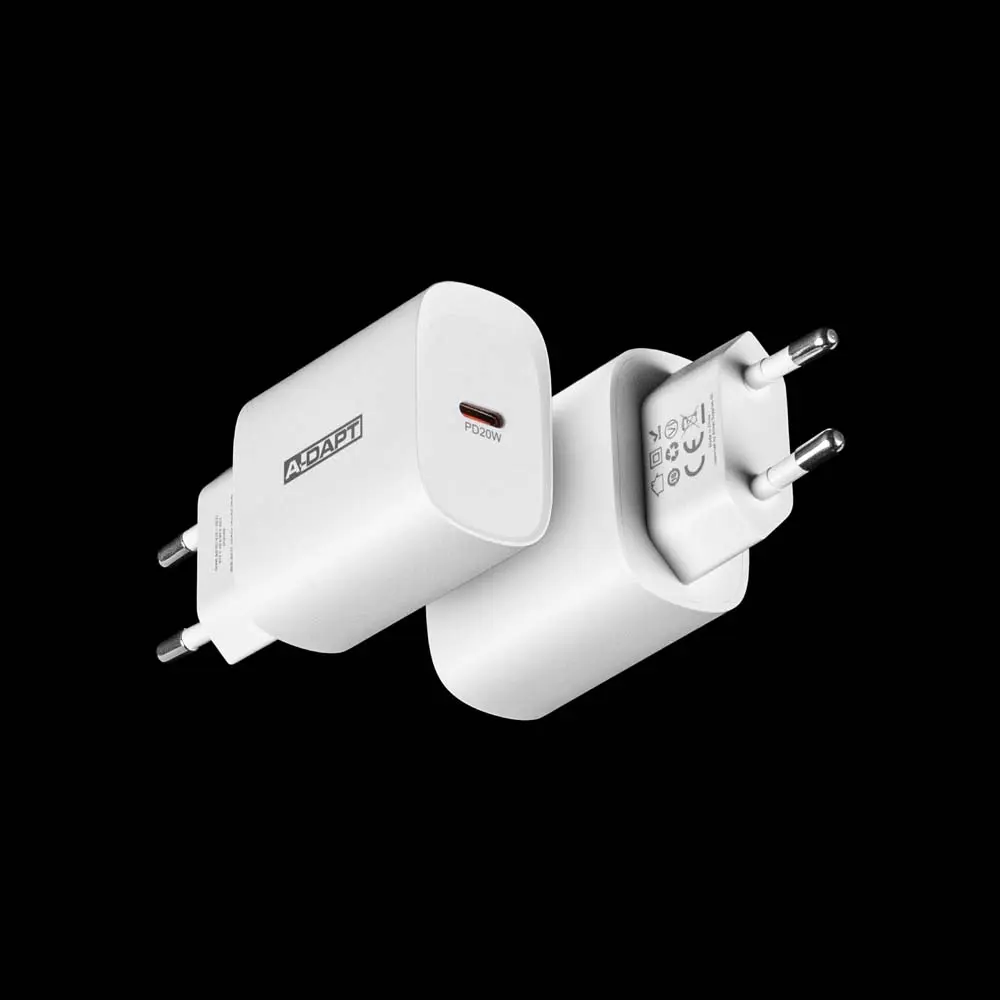 Home charger 20W 1x USB-C PD white