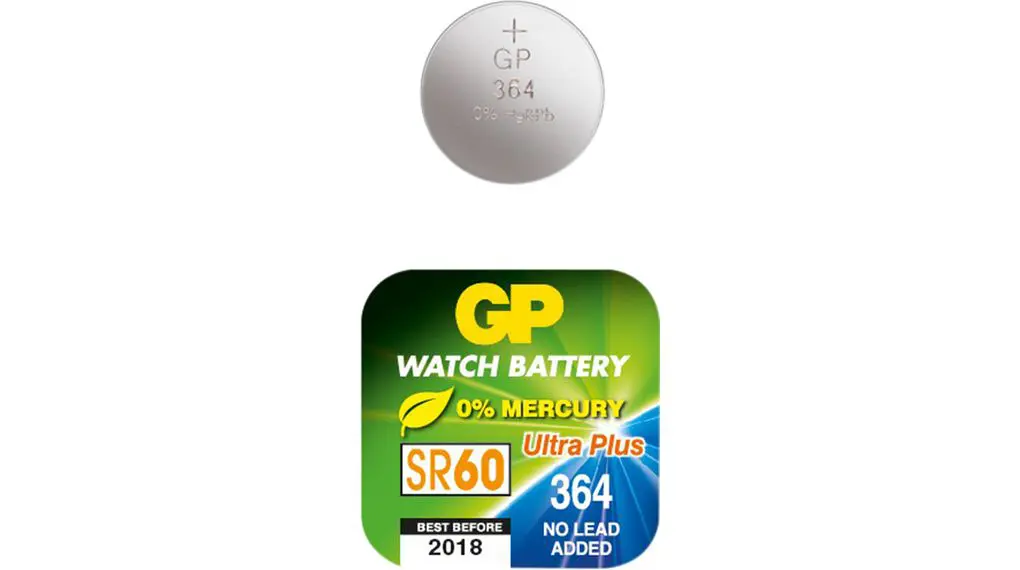SR621SW 364 GP Silver Oxide watch battery 1,55V Low drain (1pc)