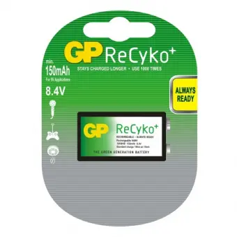 9V battery Rechargeable GP NiMH 200 mAh ReCyko + 1.2V (1pc)