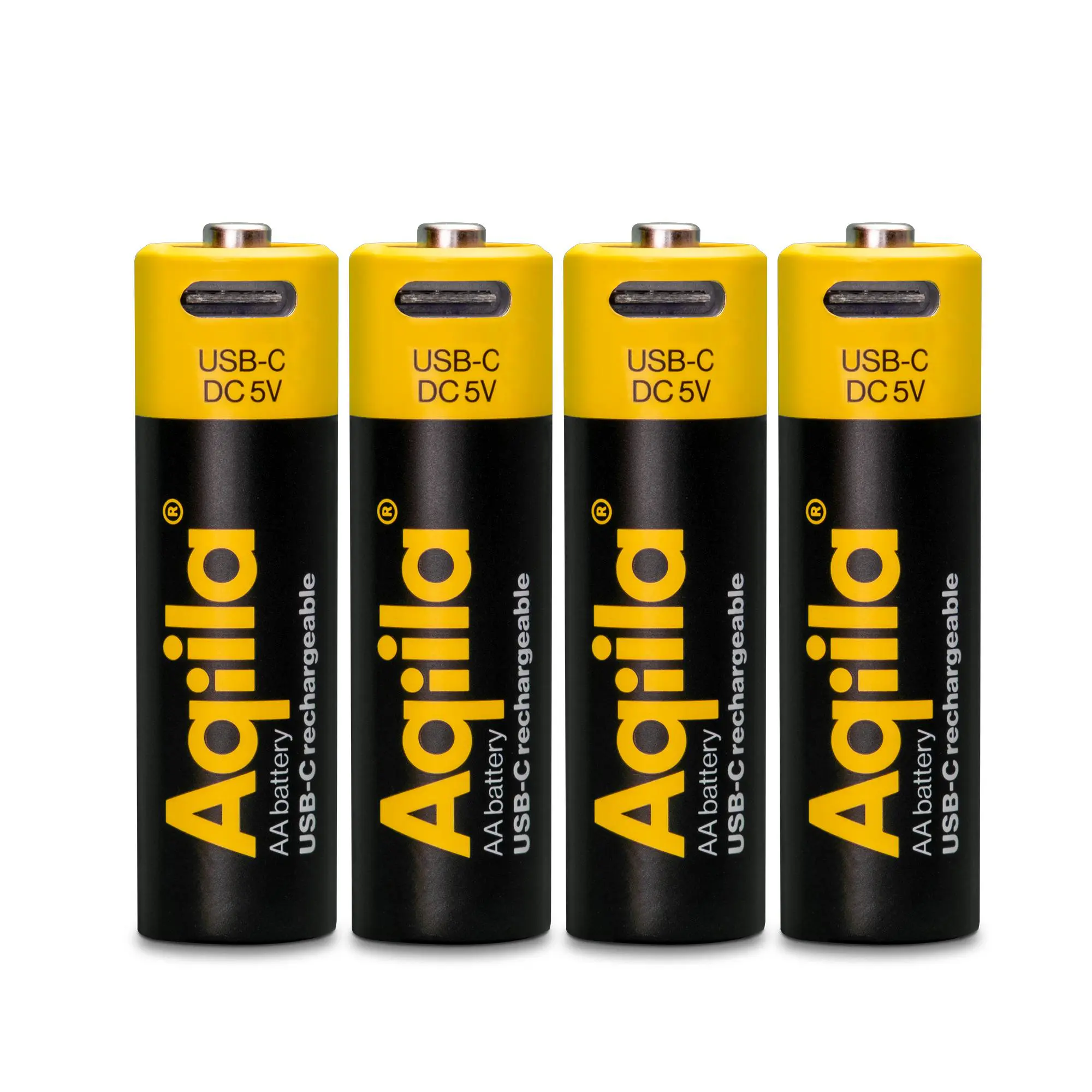 Aqiila AA Rechargeable Battery Aqiila USB-C 2000 mAh Li-Ion 1.5V, 4-pack