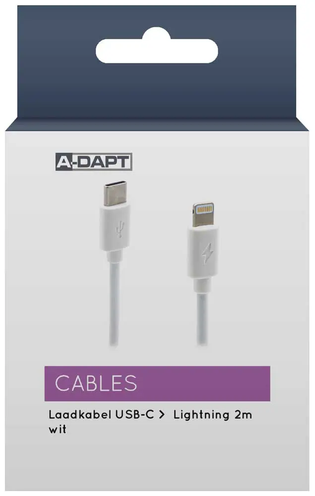 Cable de carga USB-C > Lightning 2m blanco