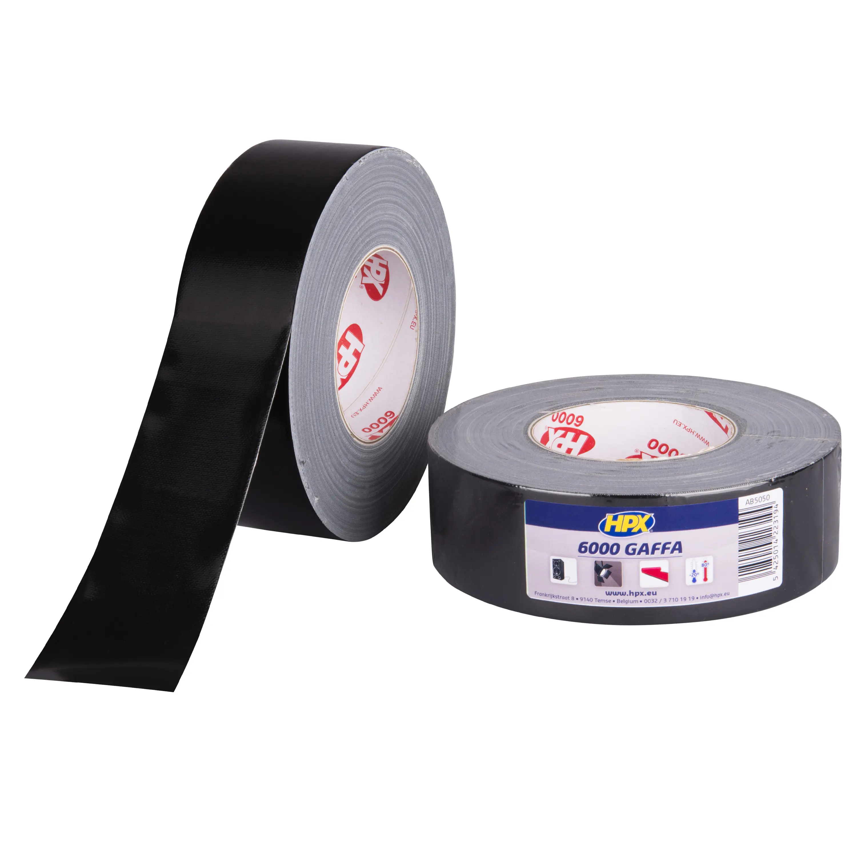 HPX Gaffer 6000 tape - black 100mm x 50m