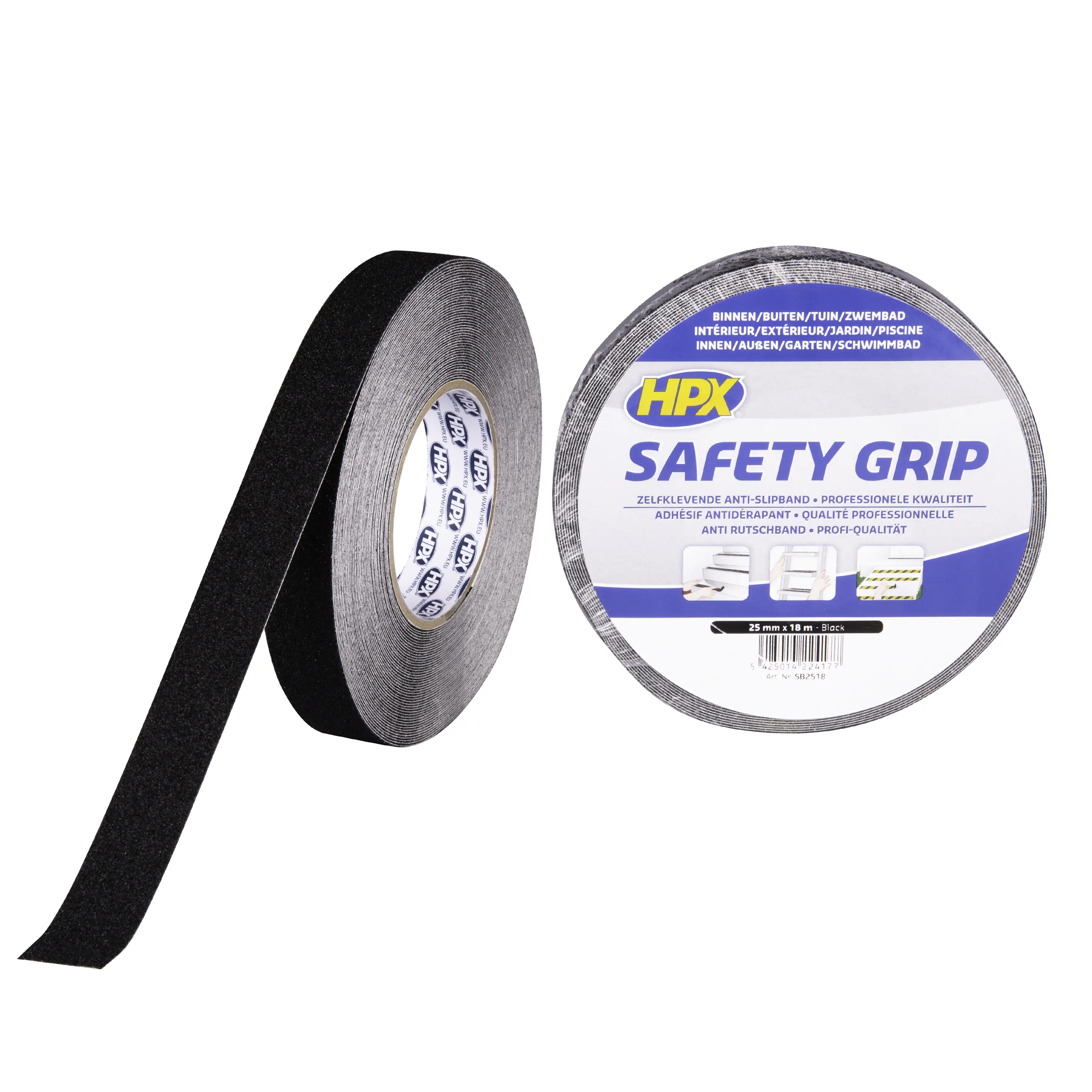 Anti-slip tape - black 25mm x 18m