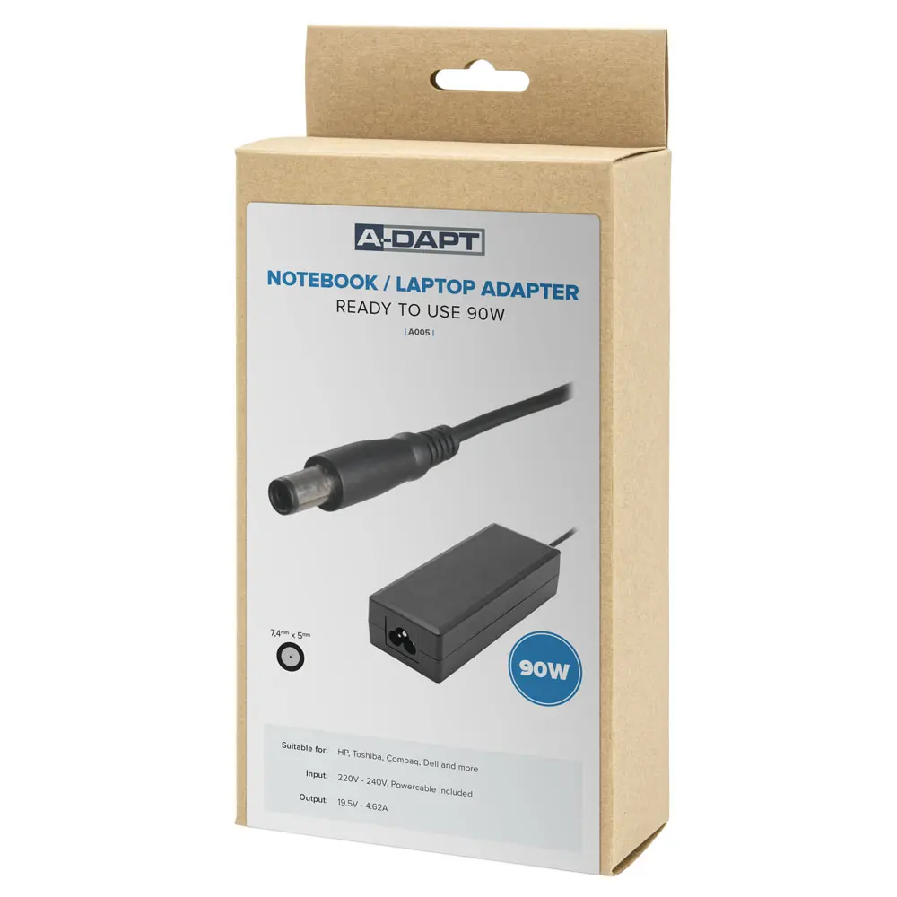 Laptop power supply with original plug including Dell