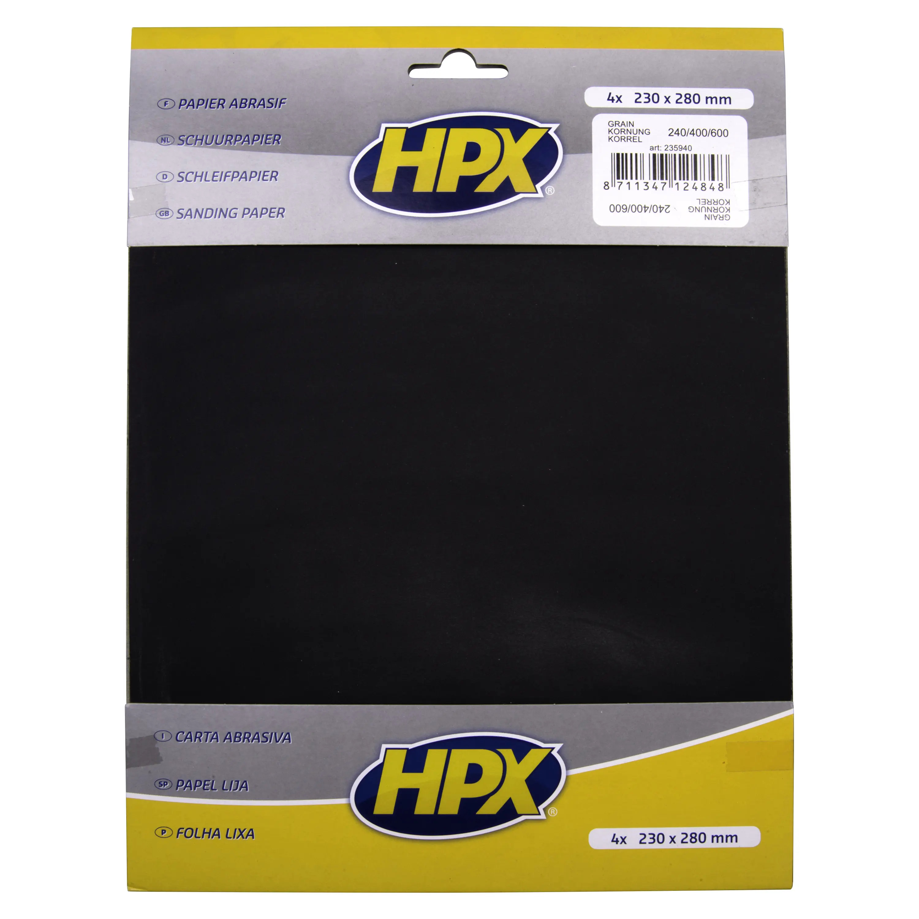 Sandpaper P240 x 1/P400 x 2/P600 x 1