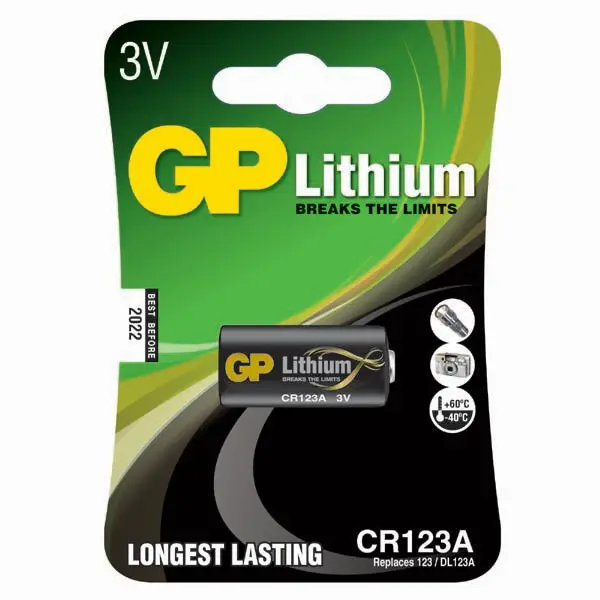 CR123A battery GP Lithium (1pc)