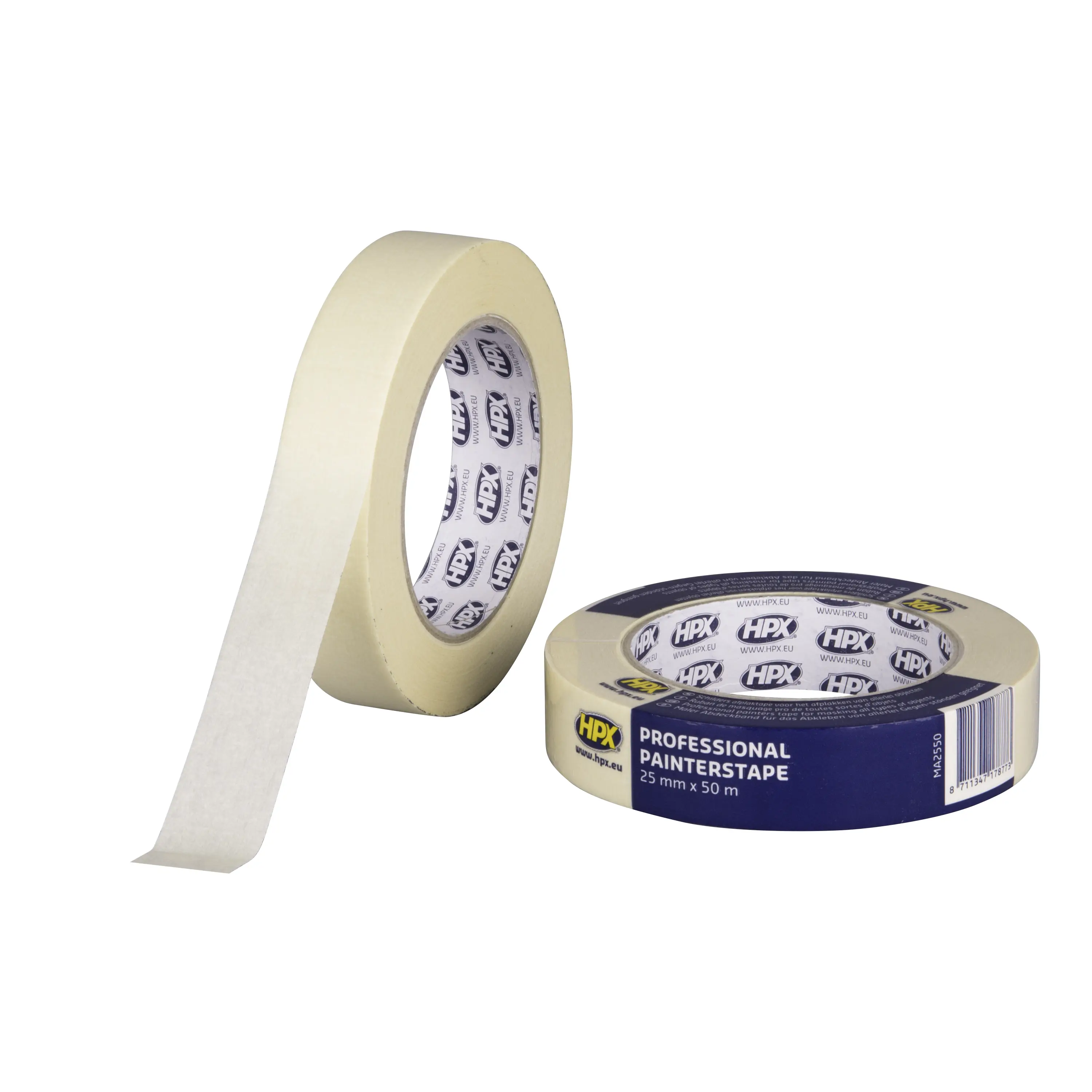 Removable tape 60°C - cream white 25mm x 50m
