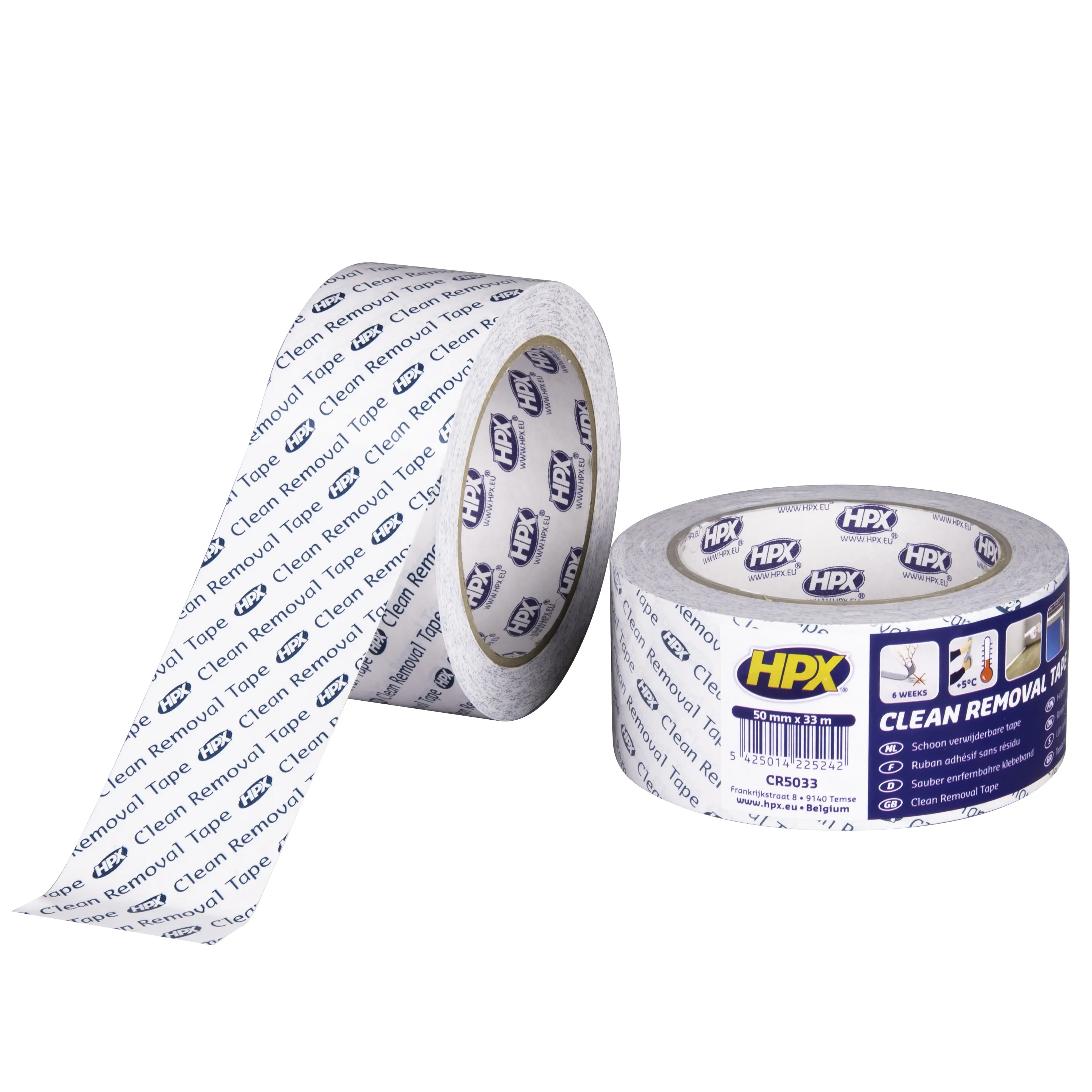 Clean removable PVC tape - 50mm x 33m