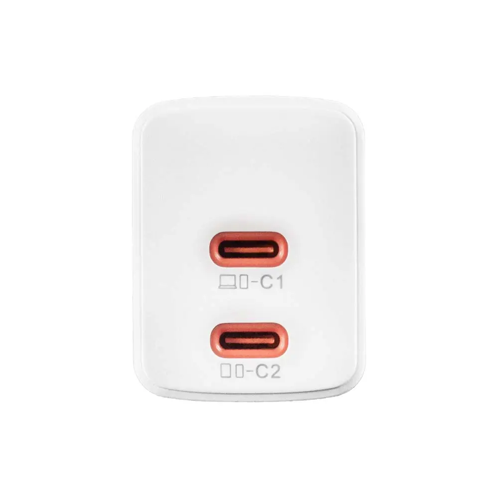 Home charger 45W 2x USB-C PD white