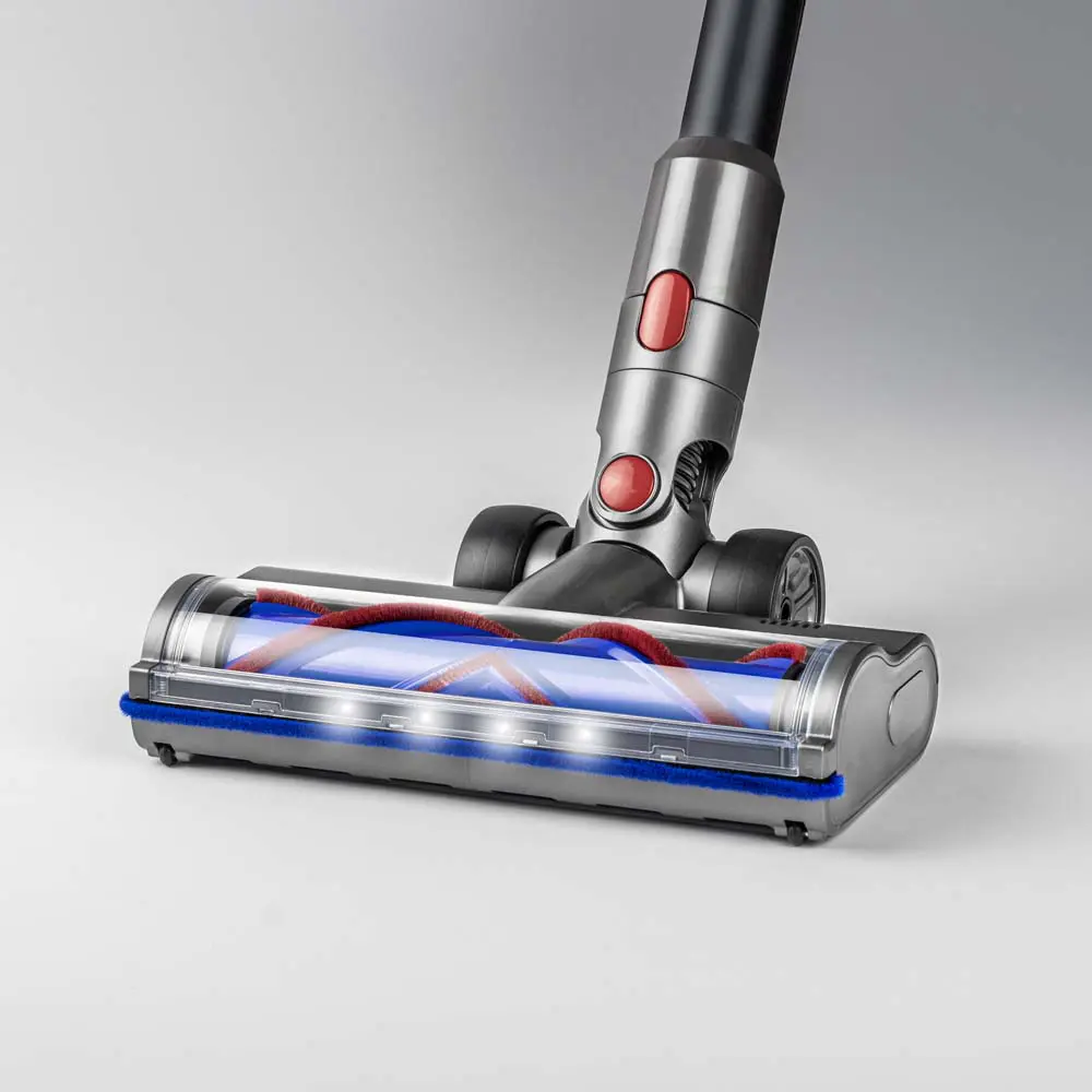 Brosse SQOON adaptée aux modèles Dyson V7 / V8 / V10 / V11 / V15 à rotation électrique avec LED et brosse en V