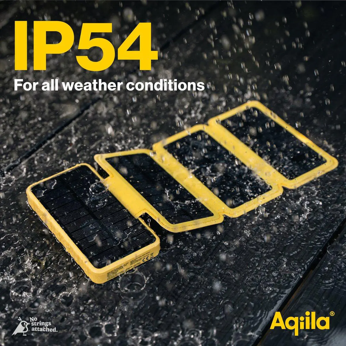 Aqiila Powerbird BS10 Solar Powerbank 20W geel 10.000 mAh