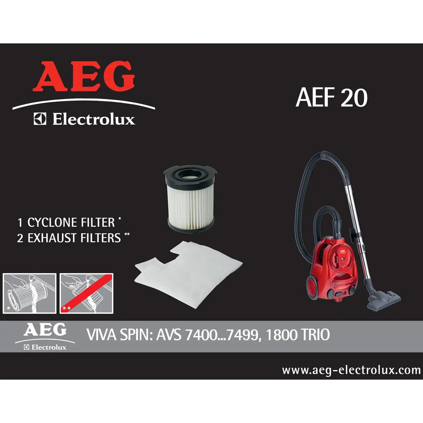 AEG Filter Set Viva Spin AEF20