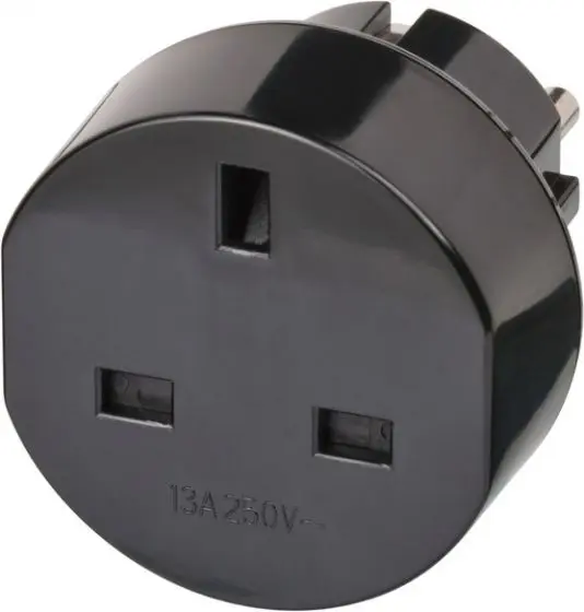 Travel plug GB -> NL grounded