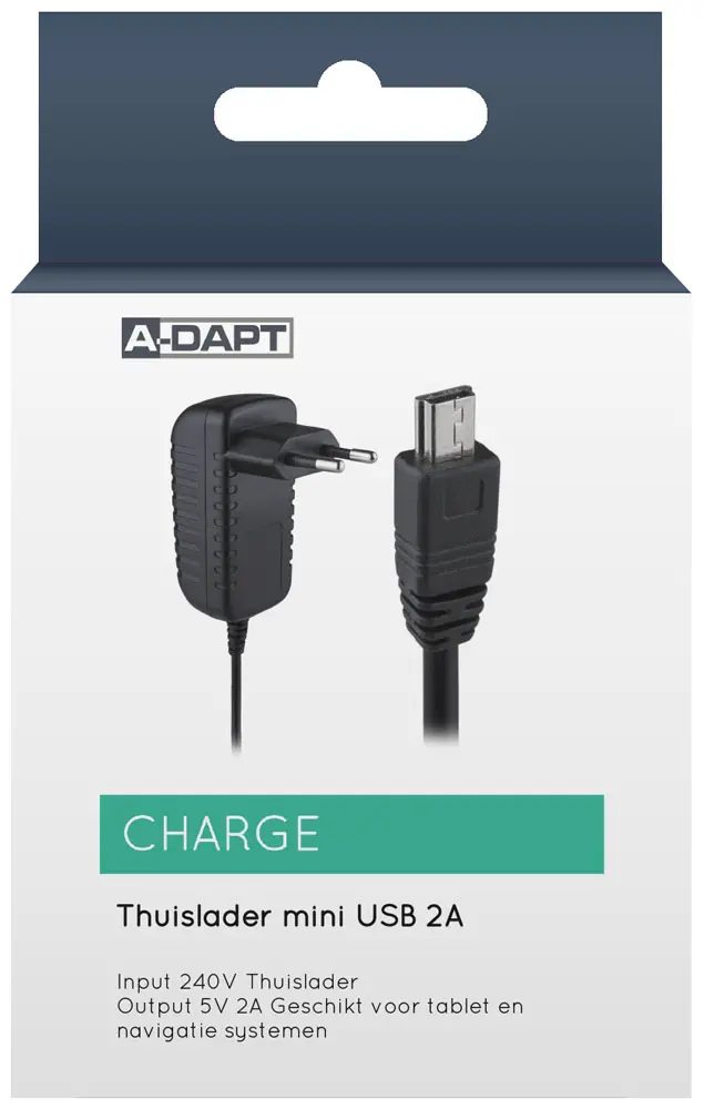 Cargador doméstico Mini USB 2A negro