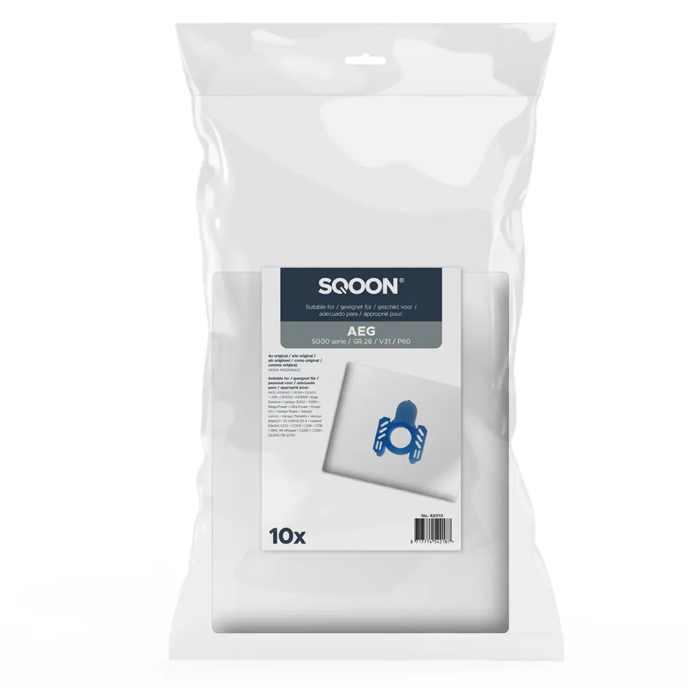 SQOON Vacuum cleaner bags suitable for AEG gr.28 5000 series