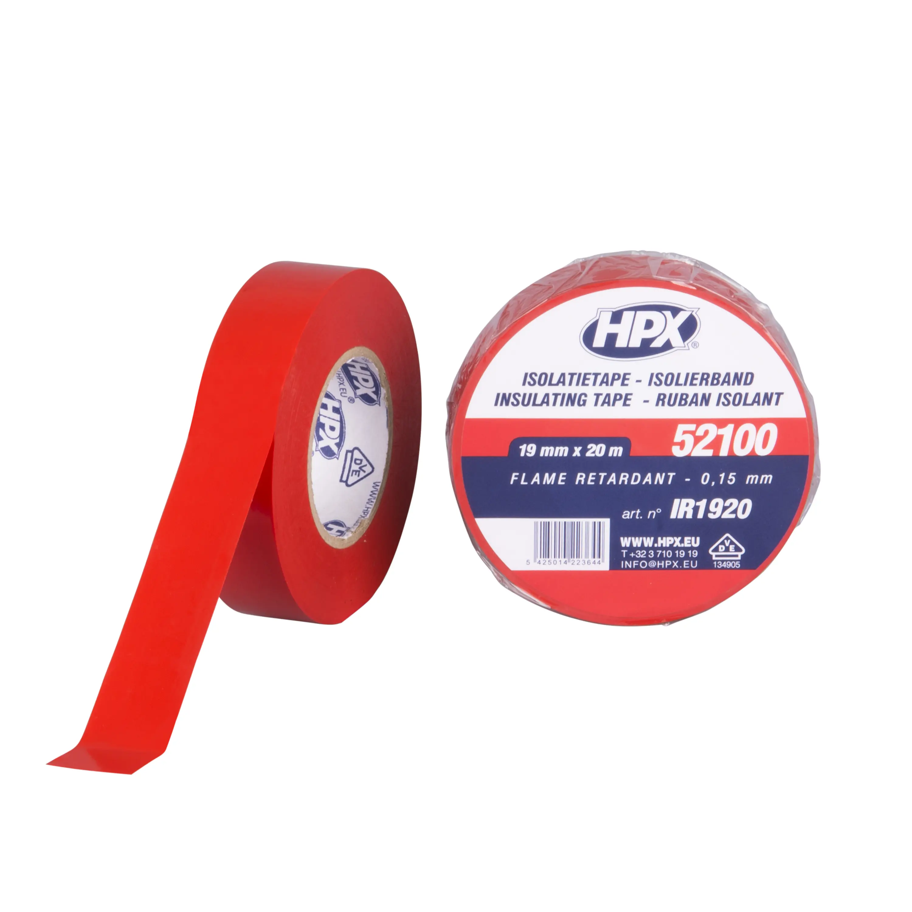 PVC insulation tape VDE - red 19mm x 20m