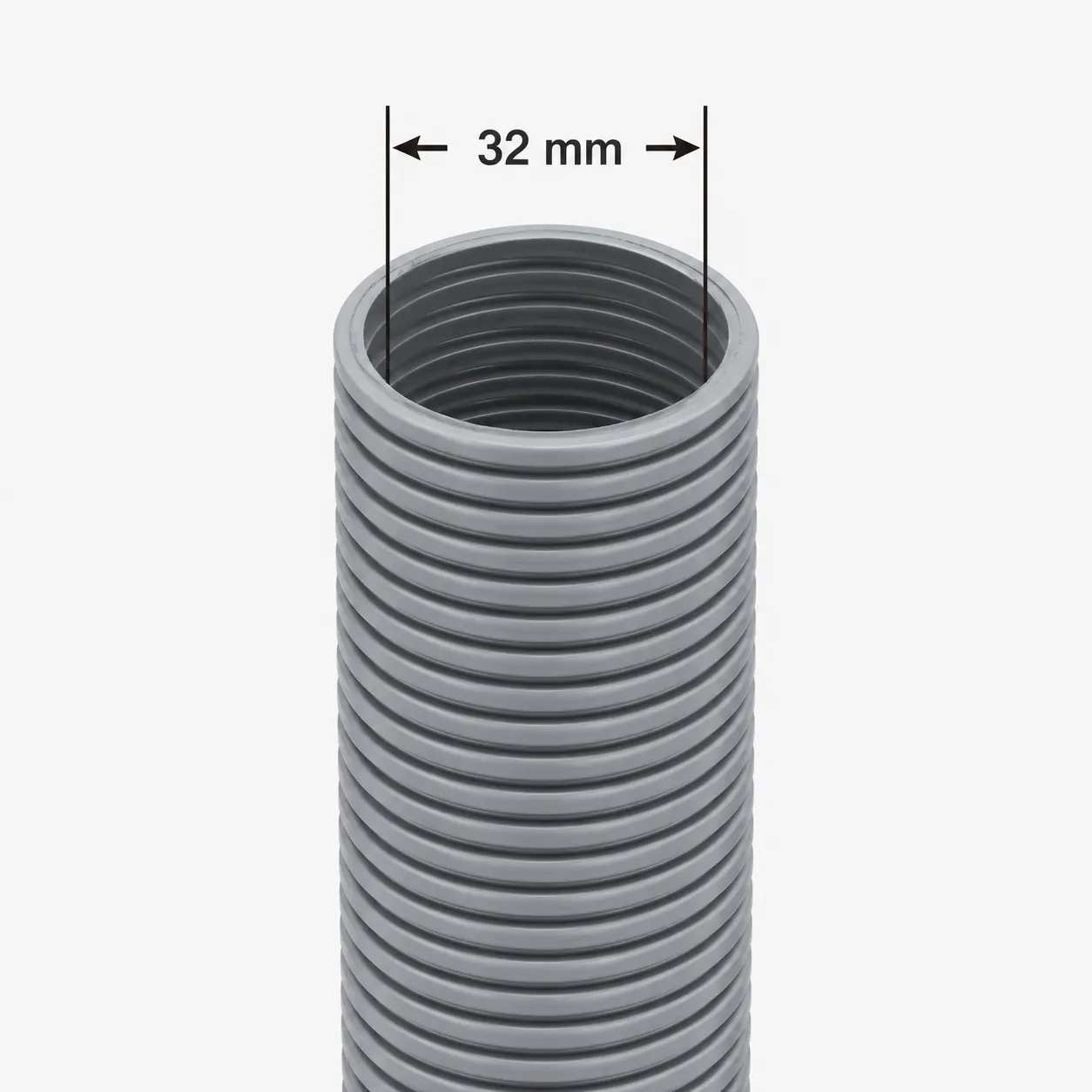 SQOON Hose on roll 32 mm 20 meters silver