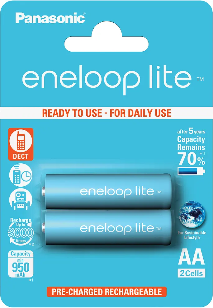 Panasonic Eneloop Lite AA DECT blister (2 pcs) Discontinued