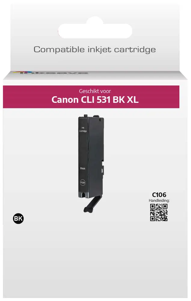Recambio Inksave para Canon CLI 531 BK XL