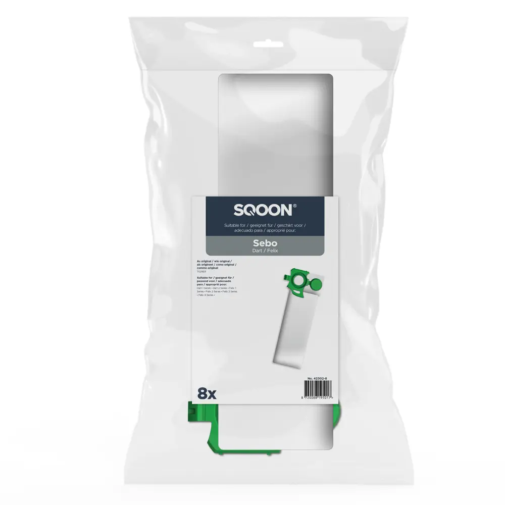 Bolsas para aspiradora SQOON aptas para SEBO Felix / Dart